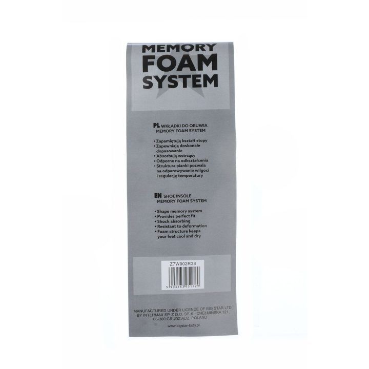 Footwear Insoles BIG STAR Memory Foam System 2 Pairs BIG STAR SHOES