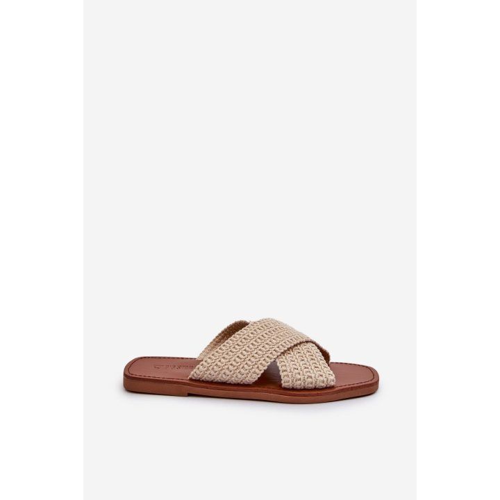 Moteriški plokšti sandalai Big Star NN274078 Smėlio spalvos BIG STAR SHOES