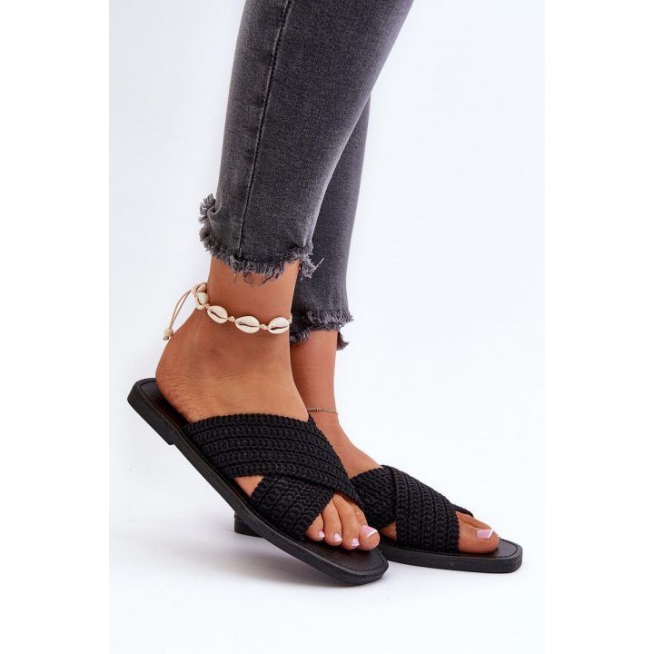 Moteriški plokšti sandalai Big Star NN274077 Black BIG STAR SHOES