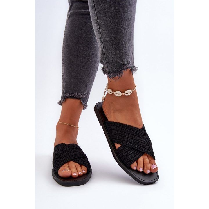 Moteriški plokšti sandalai Big Star NN274077 Black BIG STAR SHOES