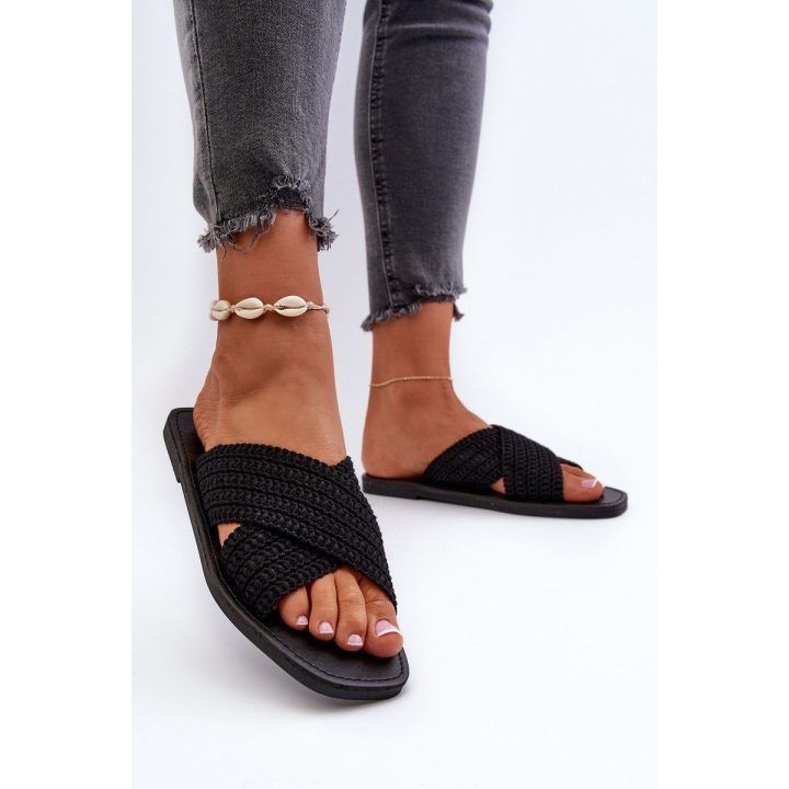 Moteriški plokšti sandalai Big Star NN274077 Black BIG STAR SHOES