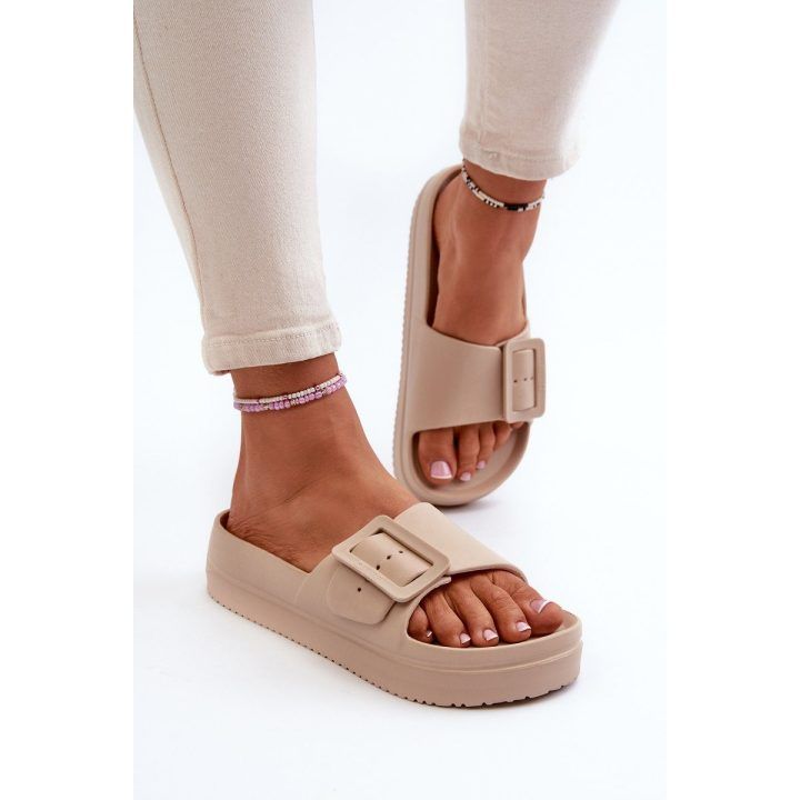 Moteriški putų platformos sandalai su sagtimi Big Star NN274A666 Smėlio spalvos BIG STAR SHOES