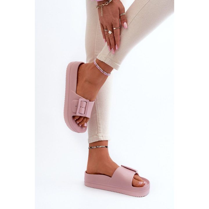 Moteriški putų platformos sandalai su sagtimi Big Star NN274A663 Pink BIG STAR SHOES