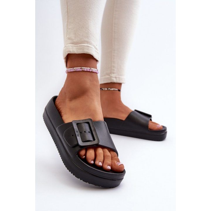 Moteriški putų platformos sandalai su sagtimi Big Star NN274A662 Black BIG STAR SHOES