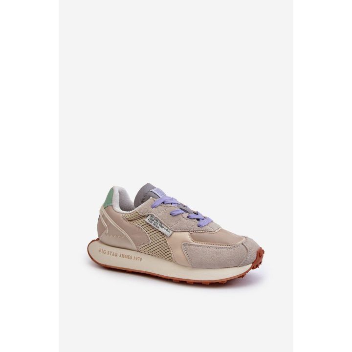 Moteriški platforminiai sportbačiai su atminties putų sistema Big Star NN274681 Smėlio spalvos BIG STAR SHOES