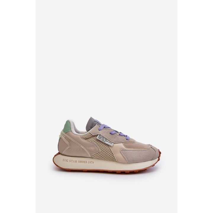 Moteriški platforminiai sportbačiai su atminties putų sistema Big Star NN274681 Smėlio spalvos BIG STAR SHOES