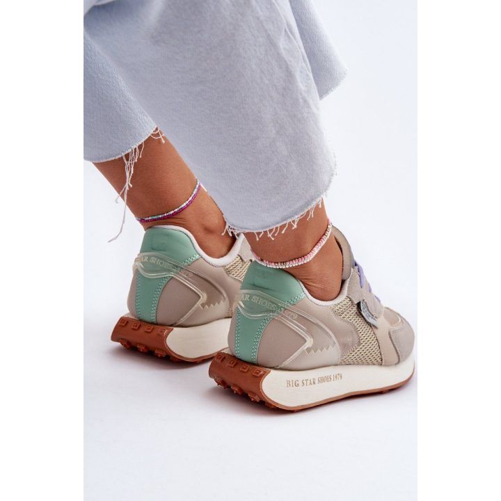 Moteriški platforminiai sportbačiai su atminties putų sistema Big Star NN274681 Smėlio spalvos BIG STAR SHOES