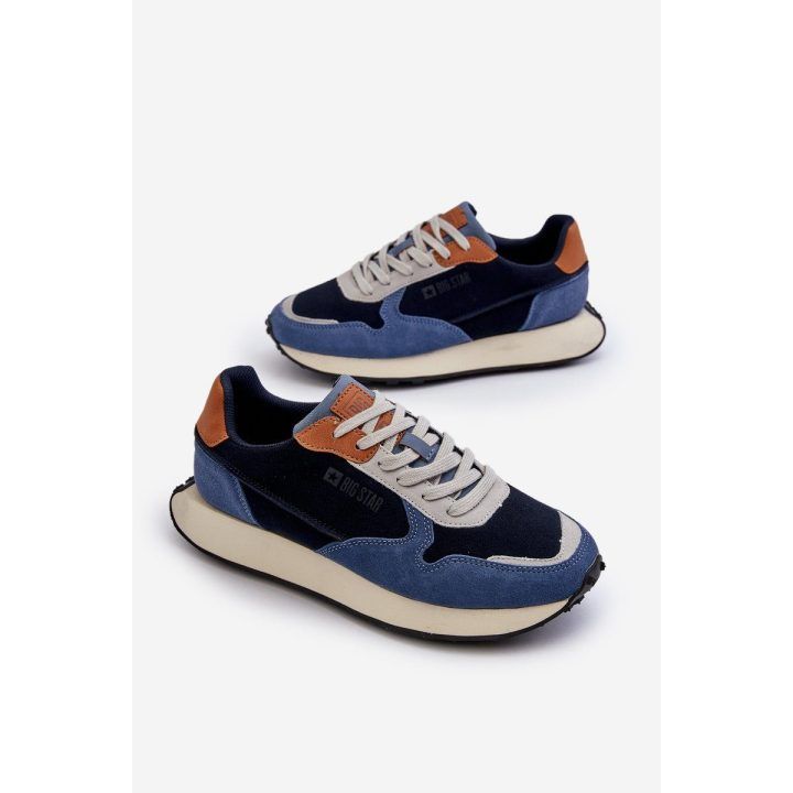 Vyriški sportbačiai su atminties putų sistema Big Star NN174356 Navy BIG STAR SHOES