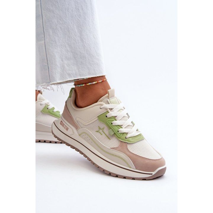 Moteriški sportbačiai Big Star NN274A091 Smėlio spalvos-Green BIG STAR SHOES