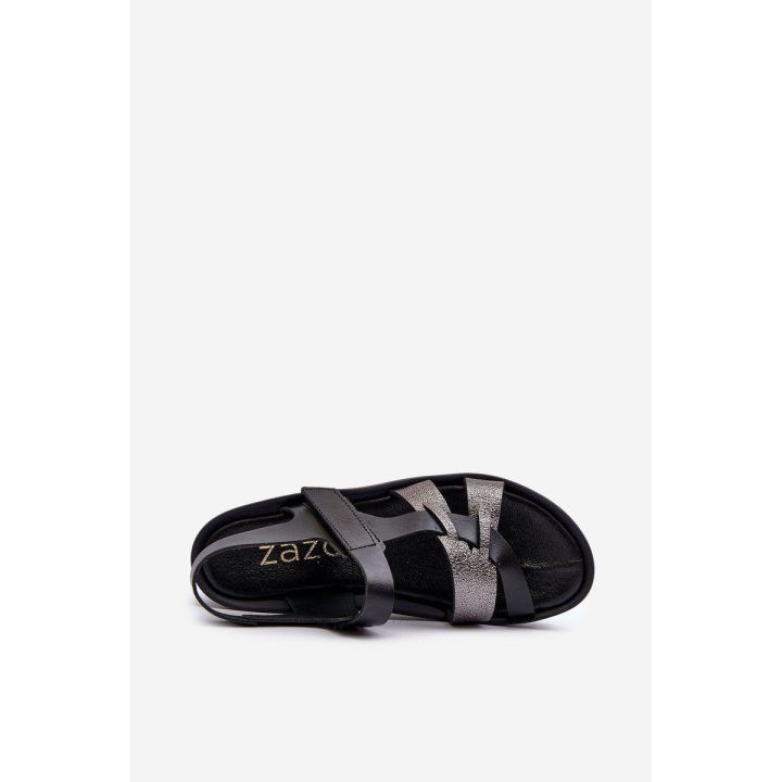 Moteriški odiniai platforminiai sandalai Black ZAZOO