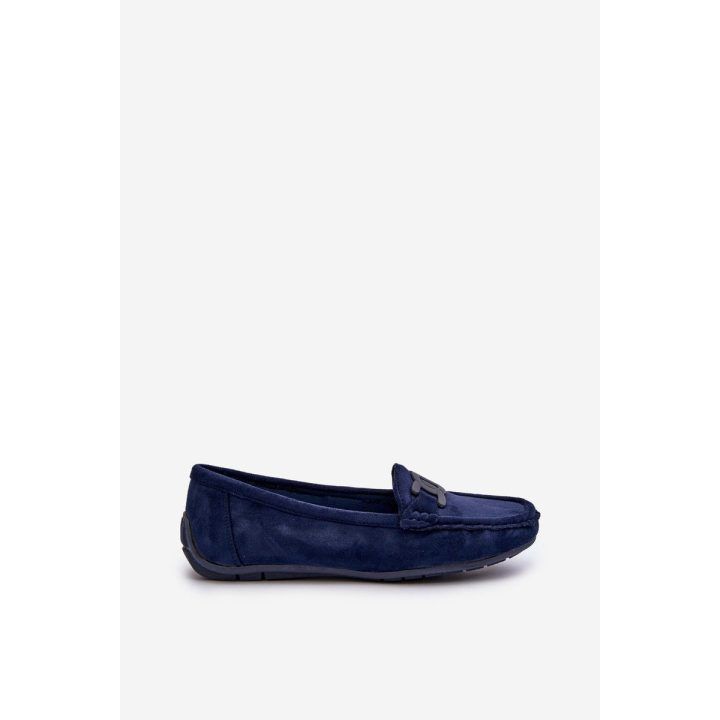 Stilingi moteriški zomšiniai mokasinai Navy Blue Rabell BOTO