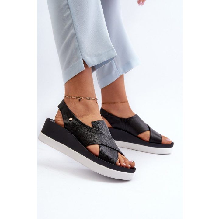basutės suvarstomi sandalai Black ZAZOO