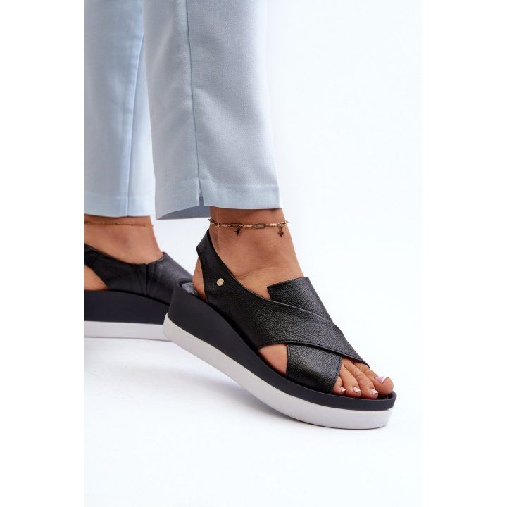 basutės suvarstomi sandalai Black ZAZOO