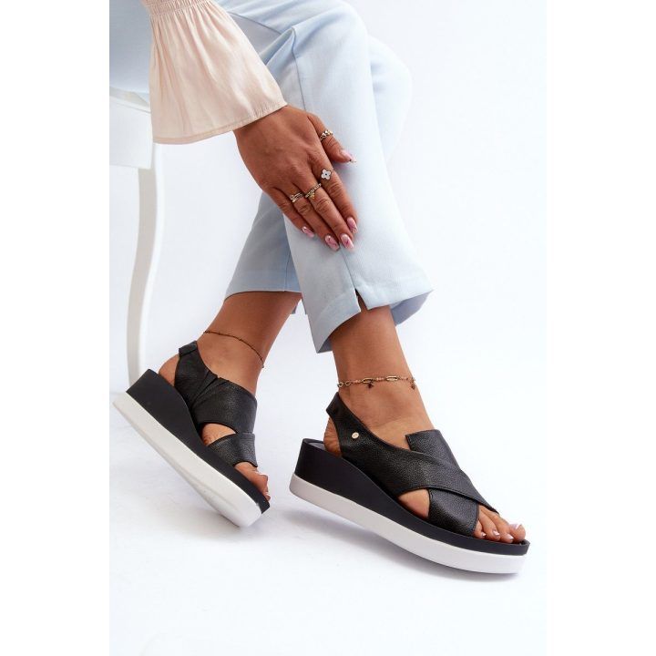 basutės suvarstomi sandalai Black ZAZOO
