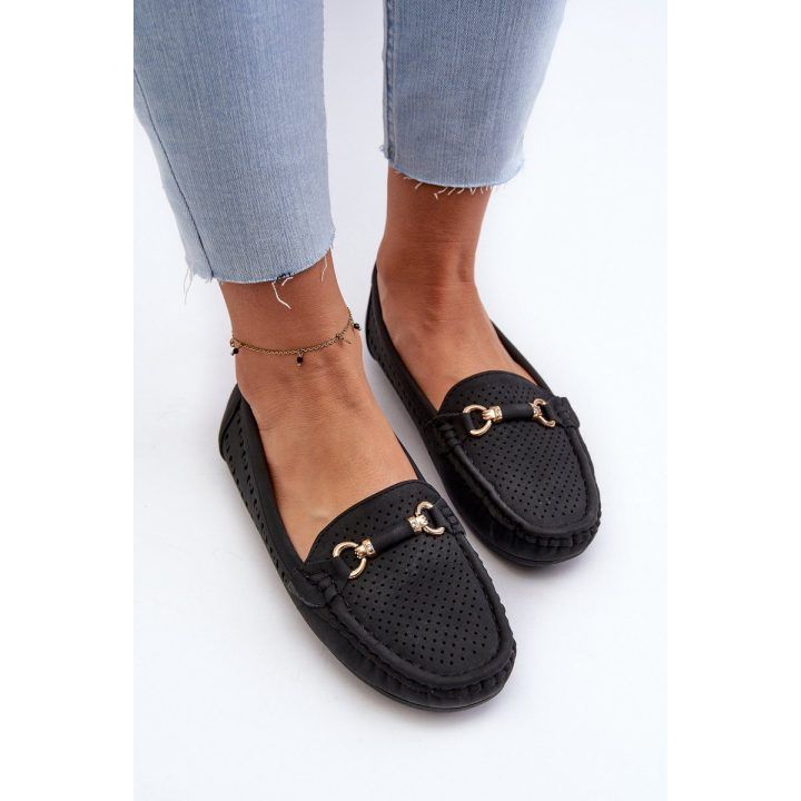 Moteriški juodi nėriniai Loafers“ Rasirna BOTO