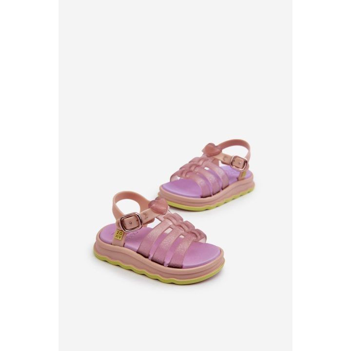 Kvapnūs vaikiški sandalai su Velcro užsegimu ZAXY NN385020, violetinės spalvos ZAXY