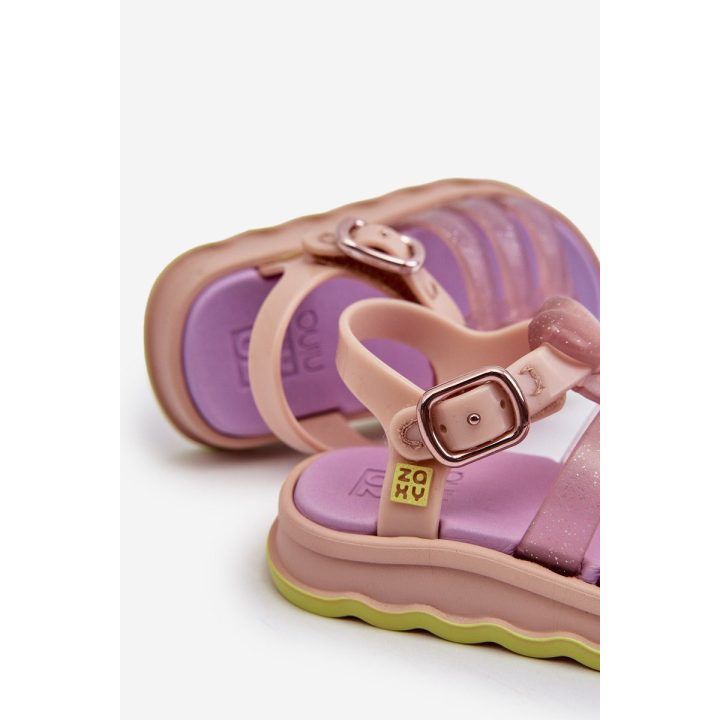 Kvapnūs vaikiški sandalai su Velcro užsegimu ZAXY NN385020, violetinės spalvos ZAXY