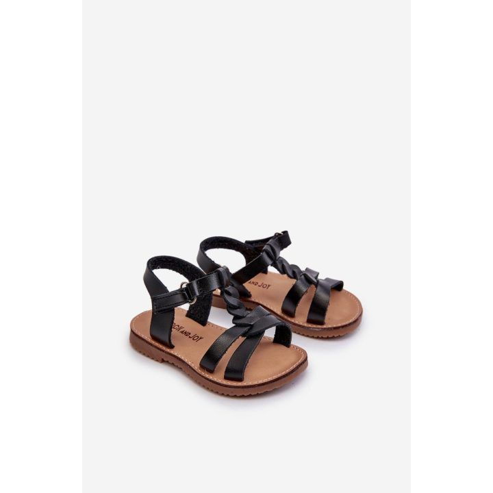 Vaikiški Sarniema sandalai su Velcro užsegimu, juodi BOTO