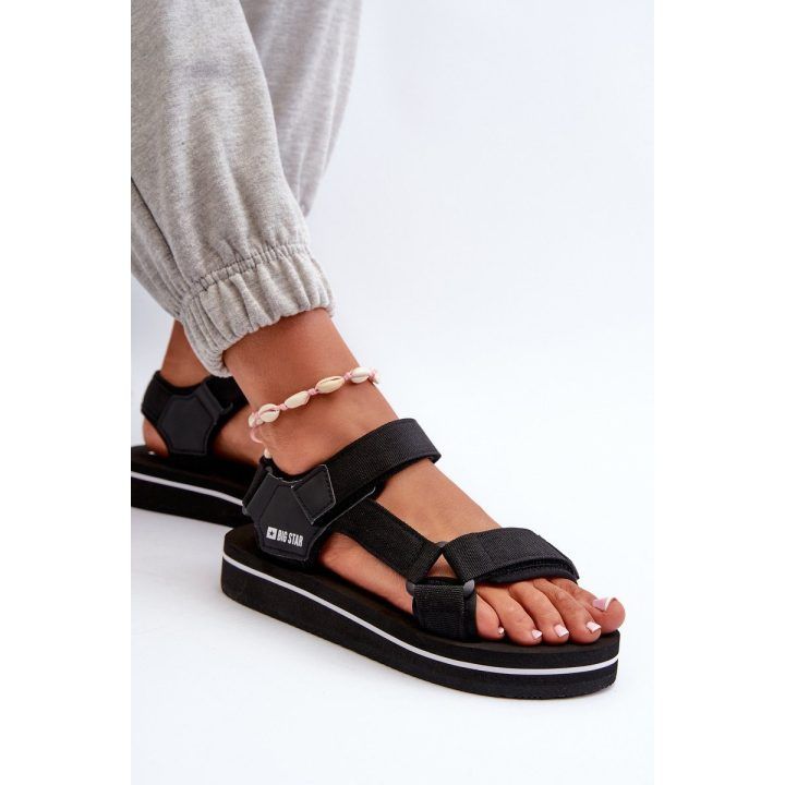 Moteriškos platforminės basutės Big Star NN274A532 Juodos BIG STAR SHOES