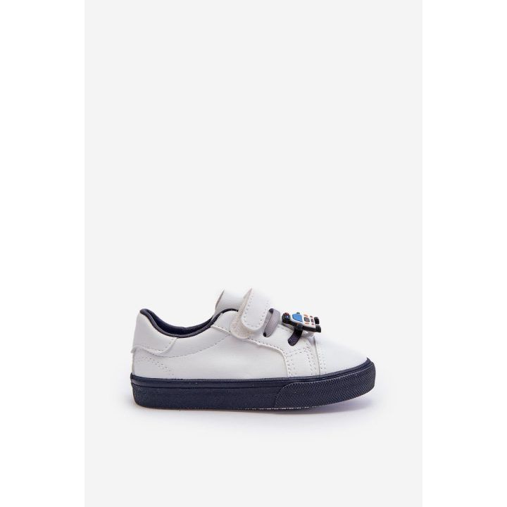 Vaikiški kedai su velcro baltos ir navy spalvos Pennyn BOTO
