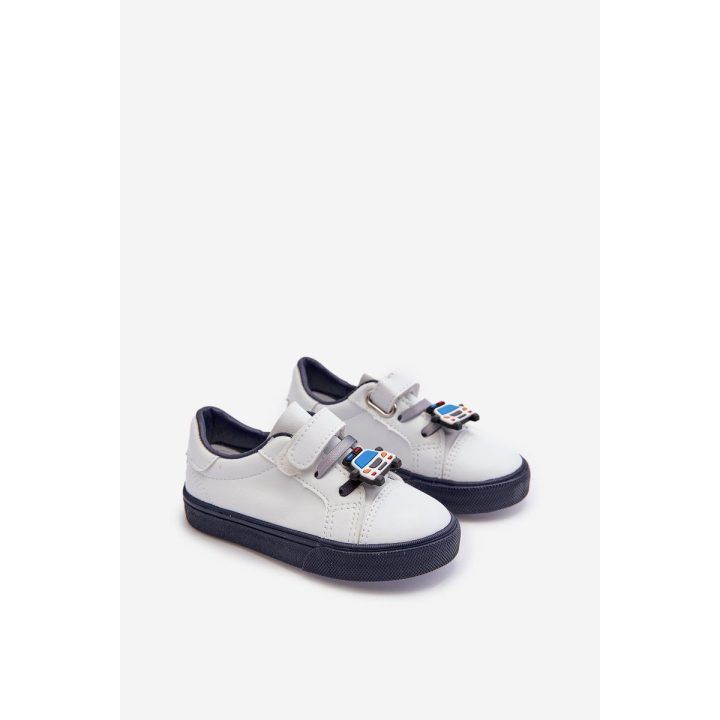 Vaikiški kedai su velcro baltos ir navy spalvos Pennyn BOTO