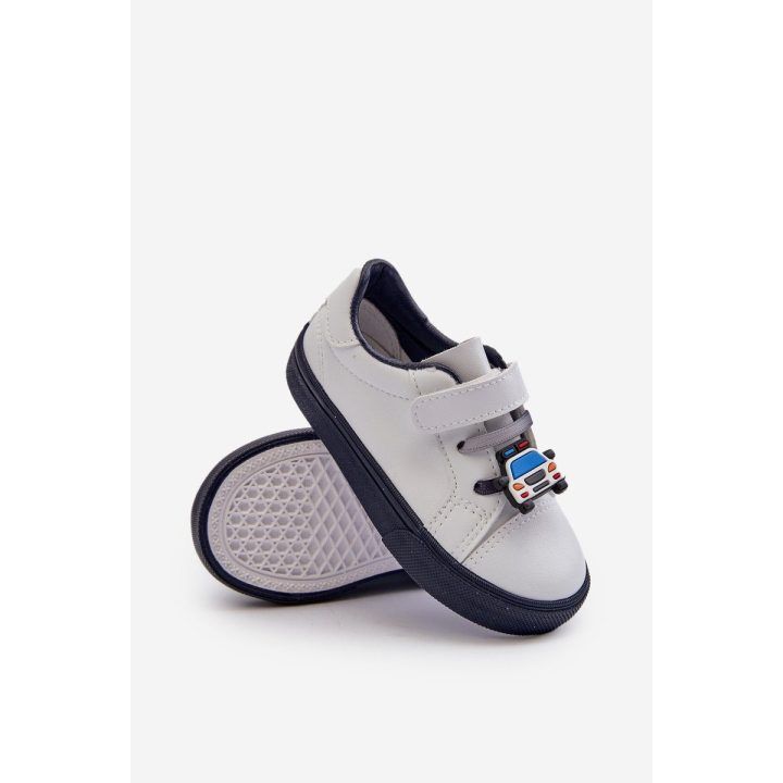 Vaikiški kedai su velcro baltos ir navy spalvos Pennyn BOTO