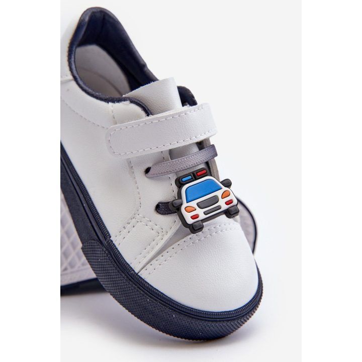 Vaikiški kedai su velcro baltos ir navy spalvos Pennyn BOTO