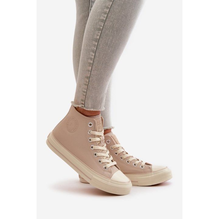 Moteriški žieminiai bateliai iš ekologiškos odos Smėlio spalvos Big Star OO274934“. BIG STAR SHOES