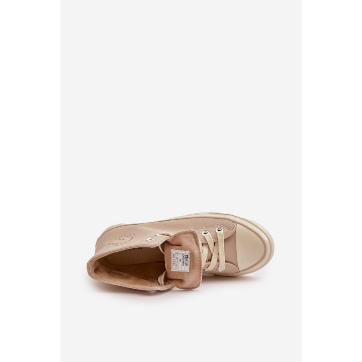 Moteriški žieminiai bateliai iš ekologiškos odos Smėlio spalvos Big Star OO274934“. BIG STAR SHOES