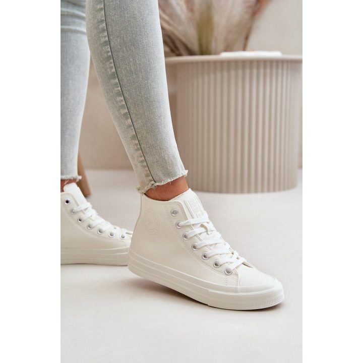 Moteriški kedai iš ekologiškos odos balti Big Star BIG STAR SHOES