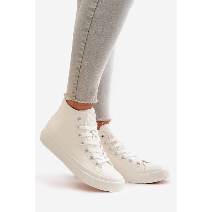 Moteriški kedai iš ekologiškos odos balti Big Star BIG STAR SHOES