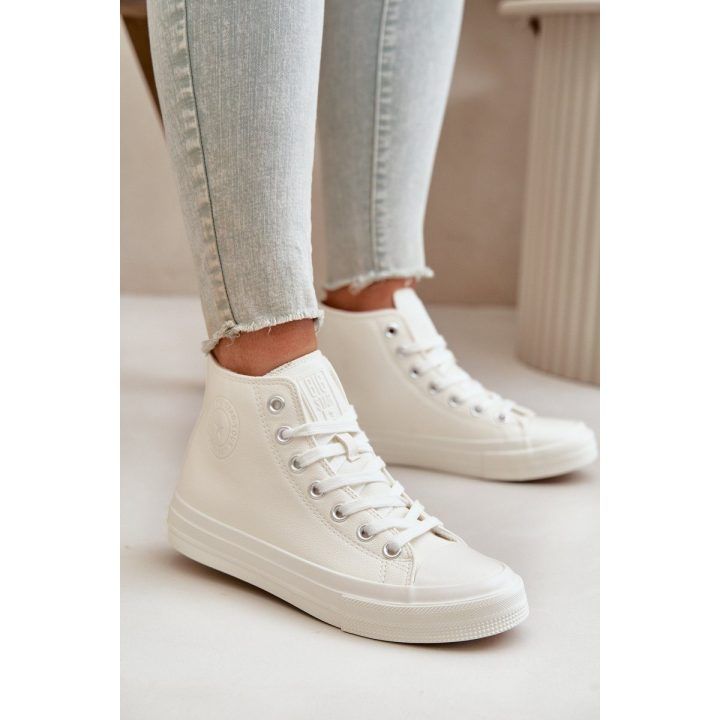 Moteriški kedai iš ekologiškos odos balti Big Star BIG STAR SHOES