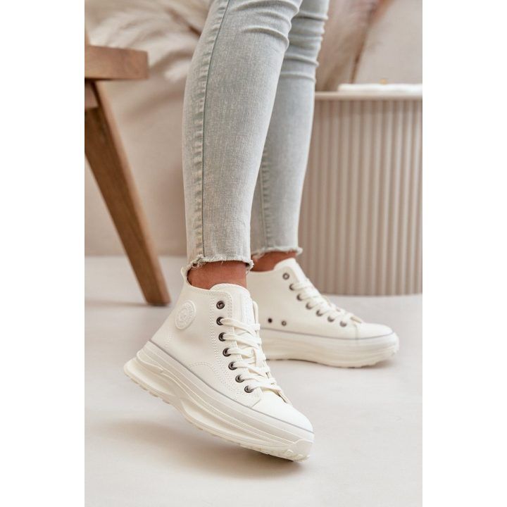 sportbačiai iš ekologiškos odos Big Star Balti BIG STAR SHOES