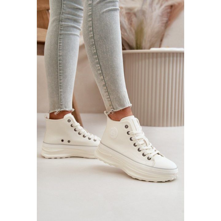 sportbačiai iš ekologiškos odos Big Star Balti BIG STAR SHOES