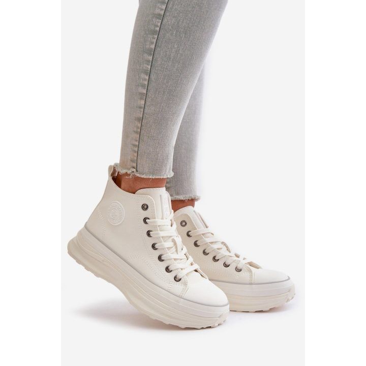sportbačiai iš ekologiškos odos Big Star Balti BIG STAR SHOES