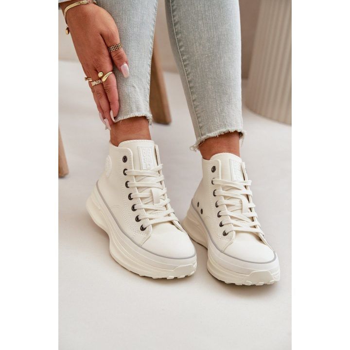 sportbačiai iš ekologiškos odos Big Star Balti BIG STAR SHOES