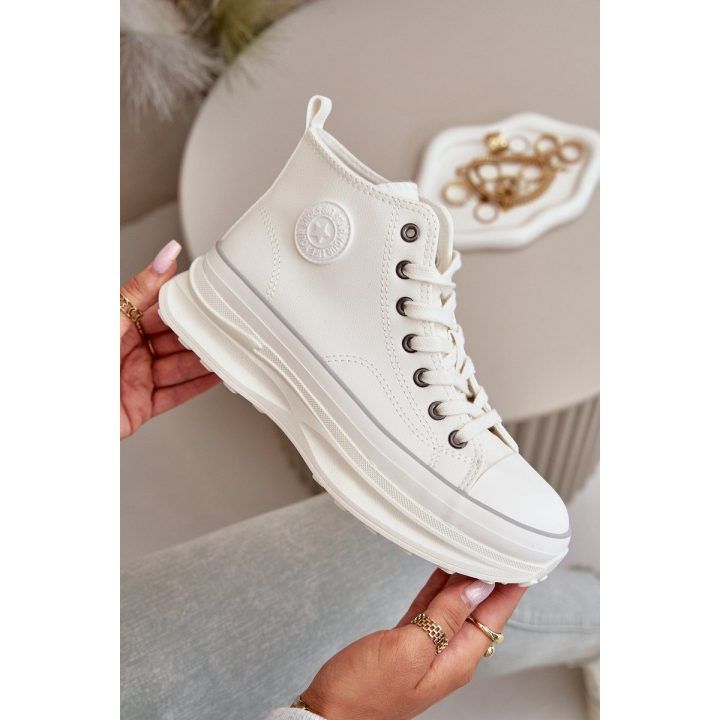 sportbačiai iš ekologiškos odos Big Star Balti BIG STAR SHOES