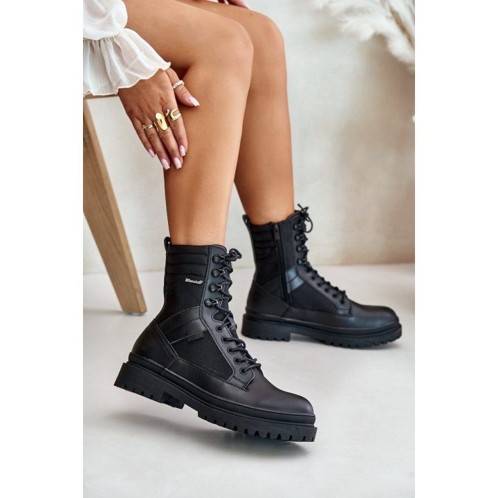 Vyriški auliuko tipo batai su pamušalu Big Star OO174164 juodi BIG STAR SHOES