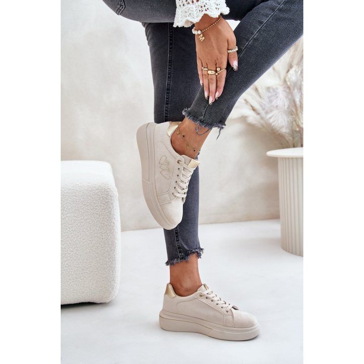 Stilingi moteriški kedai Big Star smėlio spalvos BIG STAR SHOES