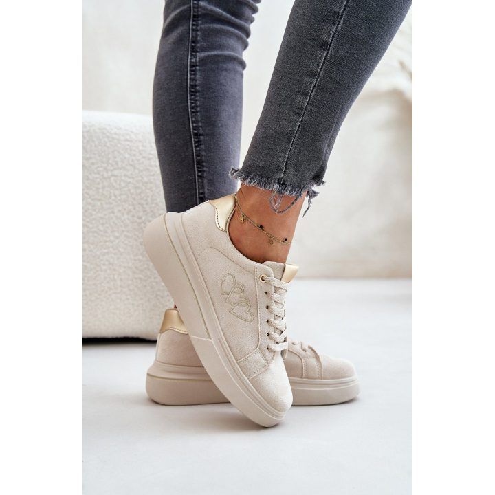 Stilingi moteriški kedai Big Star smėlio spalvos BIG STAR SHOES