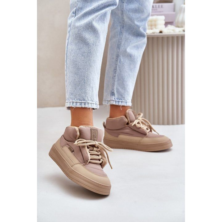 Šilti moteriški sportbačiai Big Star smėlio spalvos BIG STAR SHOES