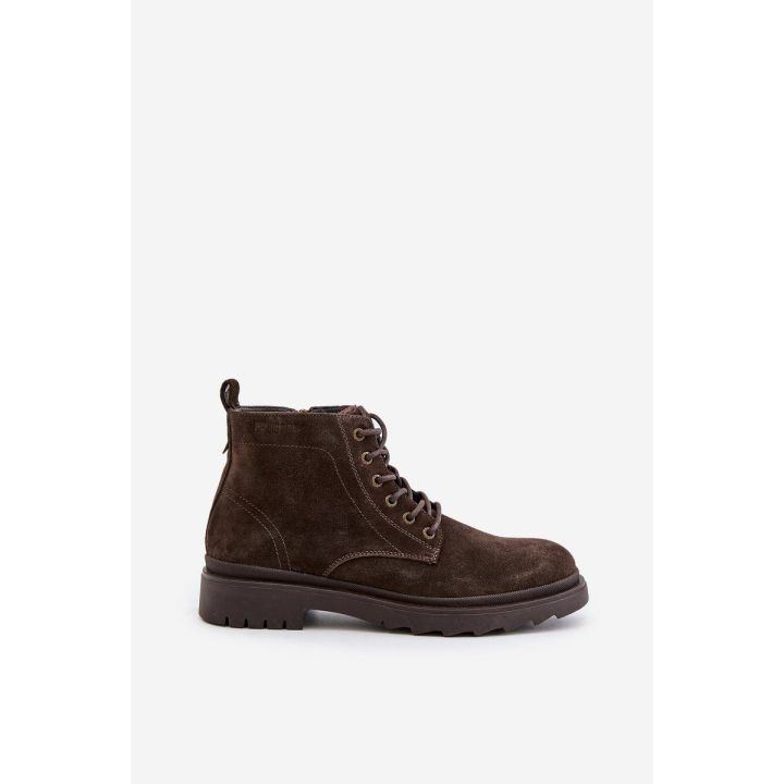 Vyriški zomšiniai batai su užtrauktuku Big Star rudi BIG STAR SHOES