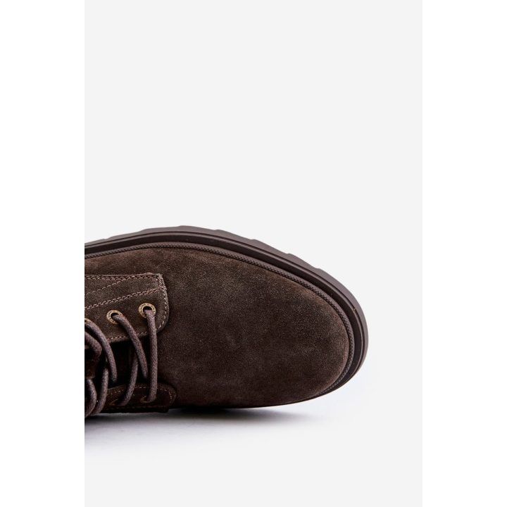 Vyriški zomšiniai batai su užtrauktuku Big Star rudi BIG STAR SHOES