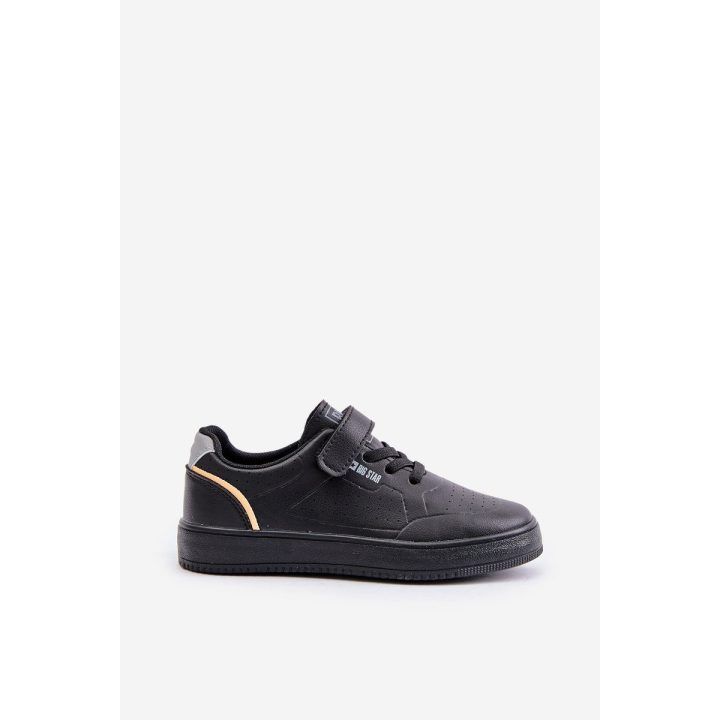 sportbačiai iš eko odos ir užsegimu velcro Big Star Juodi BIG STAR SHOES