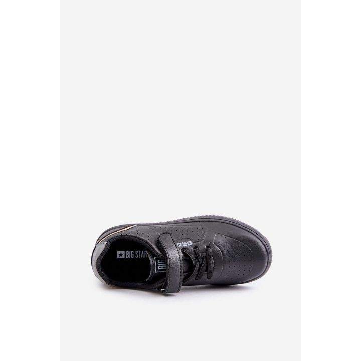sportbačiai iš eko odos ir užsegimu velcro Big Star Juodi BIG STAR SHOES