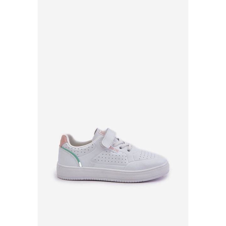 Vaikiški bateliai iš eko odos su Velcro Big Star balti BIG STAR SHOES