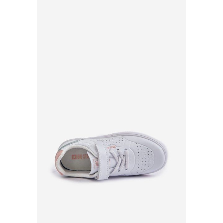 Vaikiški bateliai iš eko odos su Velcro Big Star balti BIG STAR SHOES