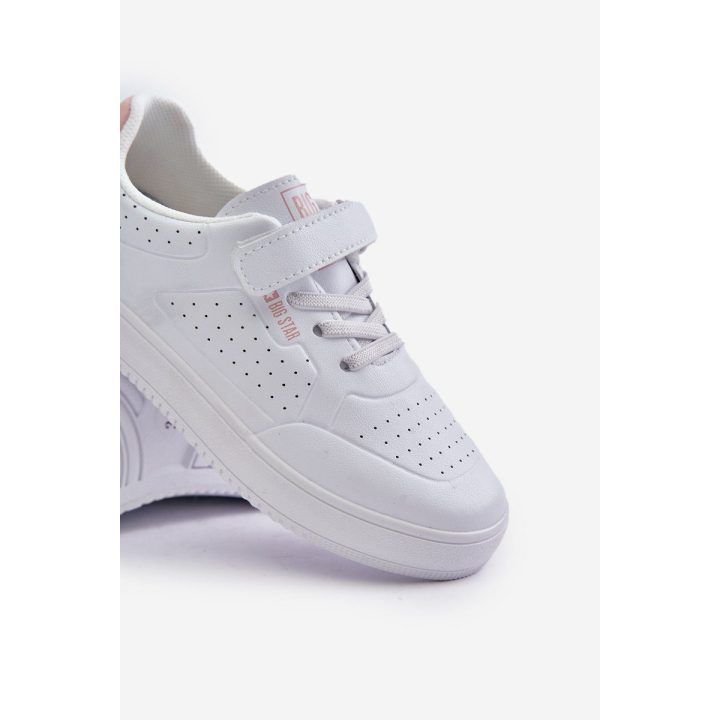 Vaikiški bateliai iš eko odos su Velcro Big Star balti BIG STAR SHOES