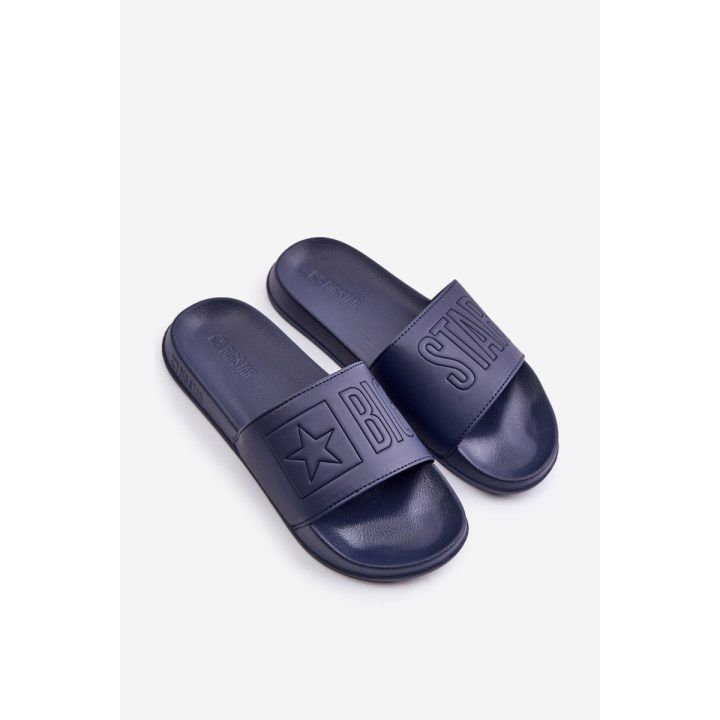 Vyriškos lengvos šlepetės su logotipu Big Star“ tamsiai mėlynos BIG STAR SHOES