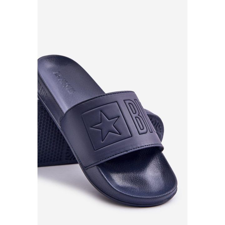 Vyriškos lengvos šlepetės su logotipu Big Star“ tamsiai mėlynos BIG STAR SHOES